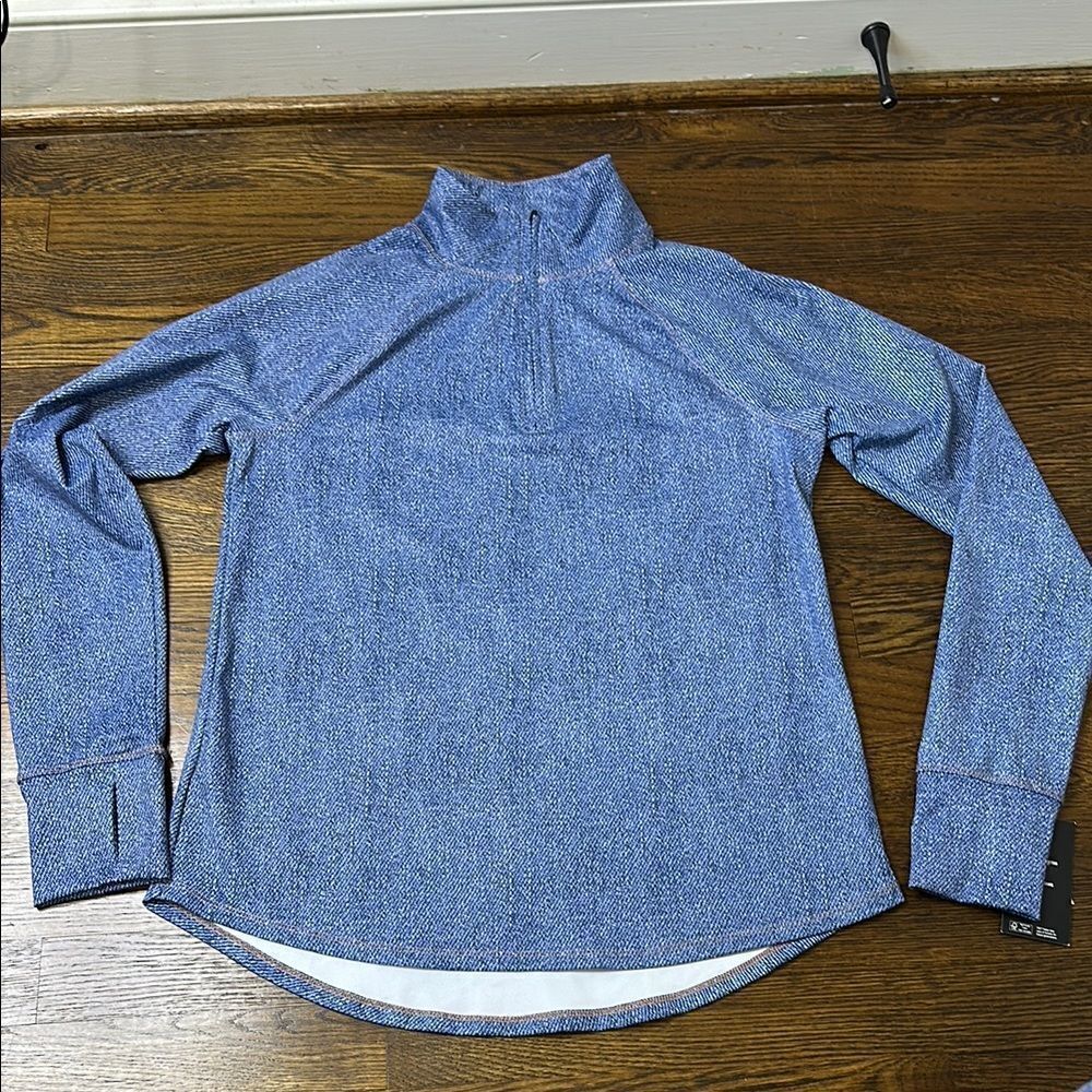 NWT Ideology Riviera Denim Look 1/4 Zip - Size Small